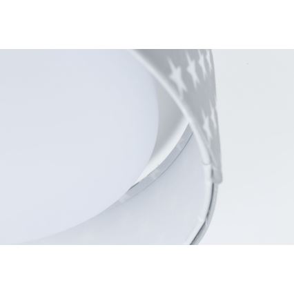 LED-himmennettävä kattovalaisin SMART GALAXY KIDS LED/24W/230V 3000-6500K tähdet harmaa/valkoinen + kaukosäädin