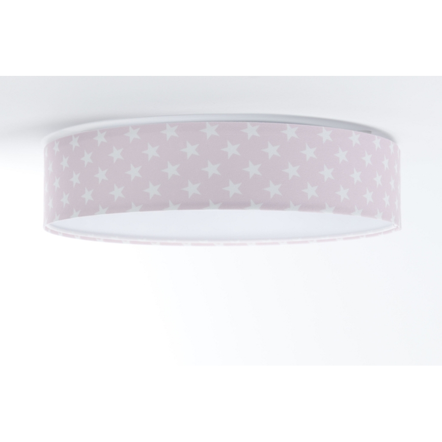 LED-himmennettävä kattovalaisin SMART GALAXY KIDS LED/24W/230V 3000-6500K tähdet pinkki/valkoinen + kaukosäädin