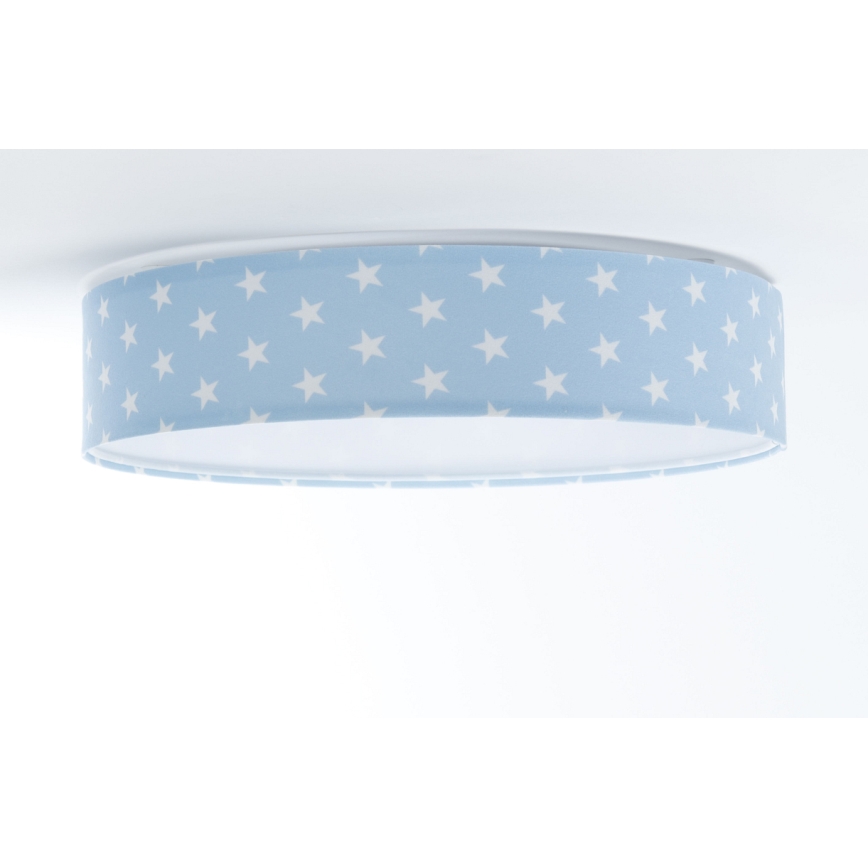 LED-himmennettävä kattovalaisin SMART GALAXY KIDS LED/24W/230V 3000-6500K tähdet sininen/valkoinen + kaukosäädin