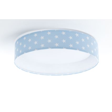 LED-himmennettävä kattovalaisin SMART GALAXY KIDS LED/24W/230V 3000-6500K tähdet sininen/valkoinen + kaukosäädin