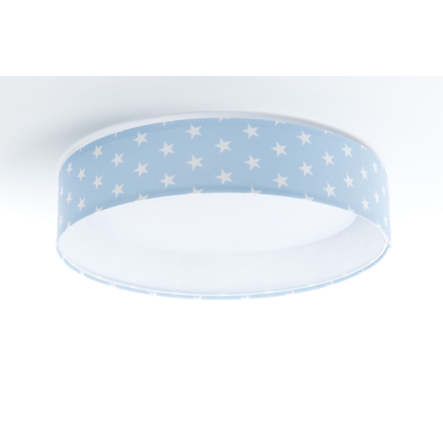 LED-himmennettävä kattovalaisin SMART GALAXY KIDS LED/24W/230V 3000-6500K tähdet sininen/valkoinen + kaukosäädin