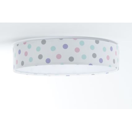LED-himmennettävä kattovalaisin SMART GALAXY KIDS LED/24W/230V 3000-6500K pisteet värikäs + kaukosäädin