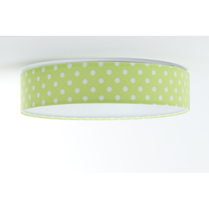 LED himmennettävä kattovalaisin SMART GALAXY KIDS LED/24W/230V 3000-6500K pisteet vihreä/valkoinen + kaukosäädin