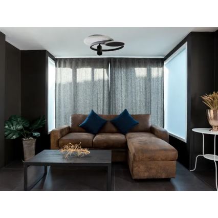 Himmennettävä LED-kattovalaisin LED/65W/230V 3000-6500K valkoinen/musta + kauko-ohjaus