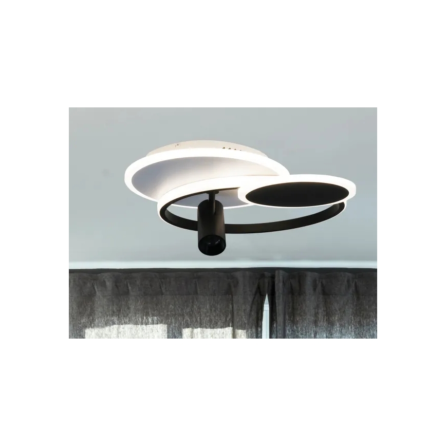 Himmennettävä LED-kattovalaisin LED/65W/230V 3000-6500K valkoinen/musta + kauko-ohjaus