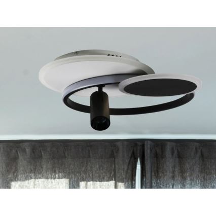 Himmennettävä LED-kattovalaisin LED/65W/230V 3000-6500K valkoinen/musta + kauko-ohjaus