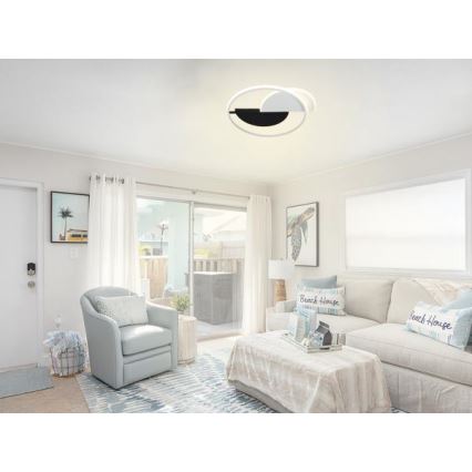 Himmennettävä LED-kattovalaisin LED/70W/230V 3000-6500K valkoinen/musta + kauko-ohjaus