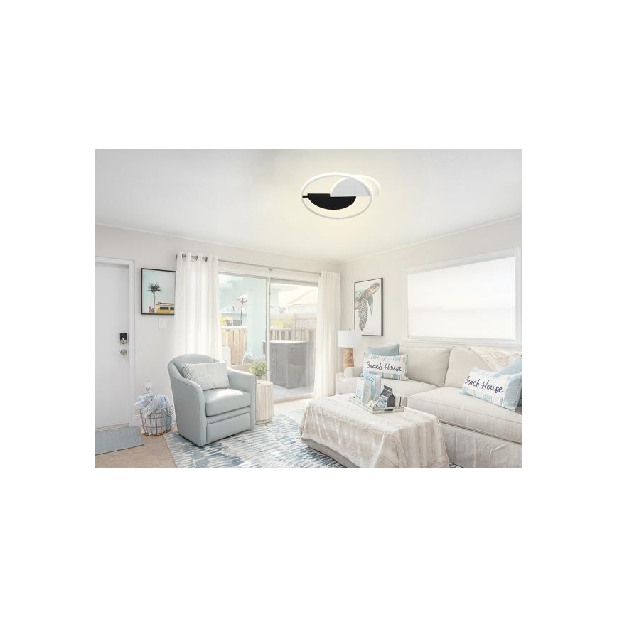 Himmennettävä LED-kattovalaisin LED/70W/230V 3000-6500K valkoinen/musta + kauko-ohjaus