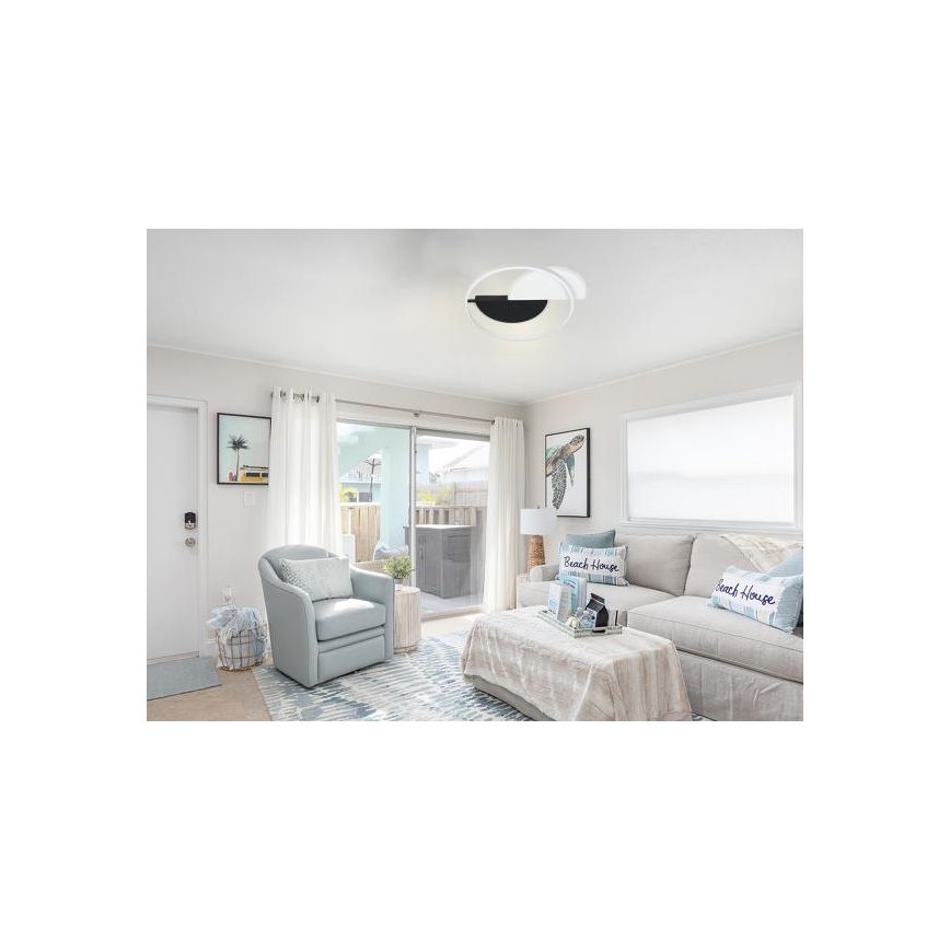 Himmennettävä LED-kattovalaisin LED/70W/230V 3000-6500K valkoinen/musta + kauko-ohjaus