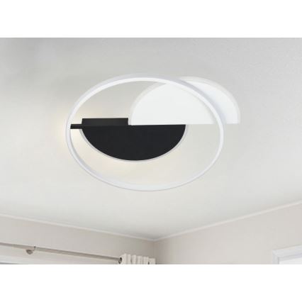Himmennettävä LED-kattovalaisin LED/70W/230V 3000-6500K valkoinen/musta + kauko-ohjaus