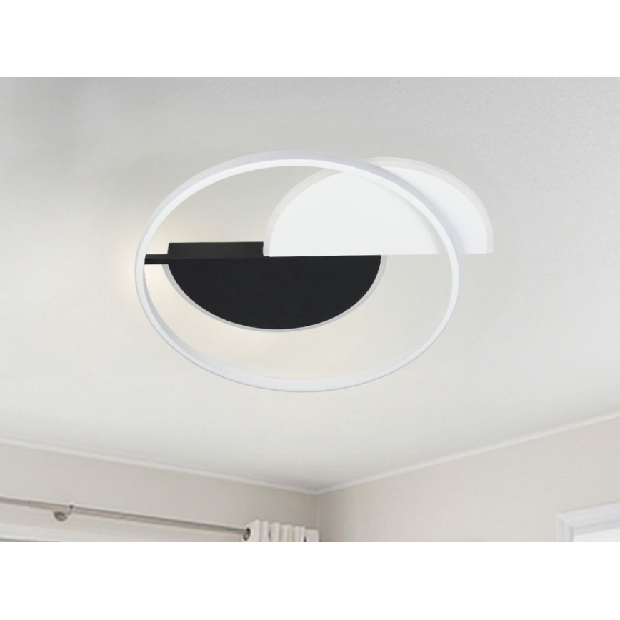 Himmennettävä LED-kattovalaisin LED/70W/230V 3000-6500K valkoinen/musta + kauko-ohjaus