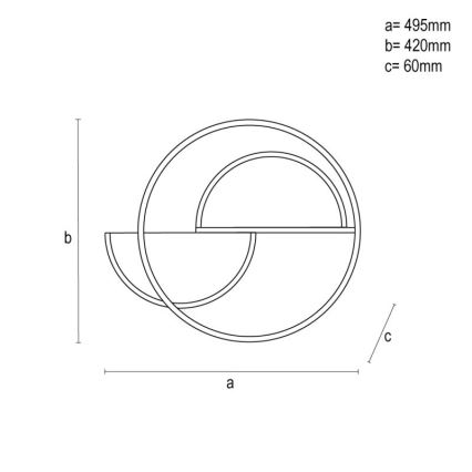 Himmennettävä LED-kattovalaisin LED/70W/230V 3000-6500K valkoinen/musta + kauko-ohjaus
