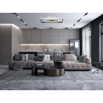 Himmennettävä LED-kattovalaisin LED/75W/230V 3000-6500K valkoinen/musta + kauko-ohjaus