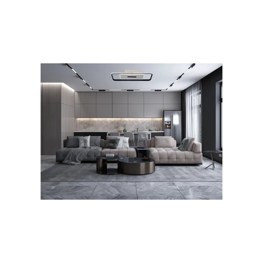 Himmennettävä LED-kattovalaisin LED/75W/230V 3000-6500K valkoinen/musta + kauko-ohjaus