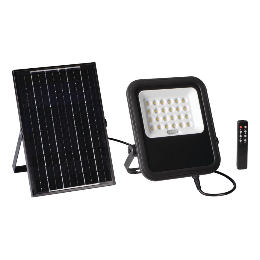 LED himmennettävä valonheitin aurinkopaneelilla ja dusk sensori LED/10W/10000 mAh 3,2V IP65 + kauko-ohjaus
