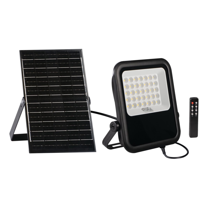 LED himmennettävä valonheitin aurinkopaneelilla ja dusk sensori LED/15W/15000 mAh 3,2V IP65 + kauko-ohjaus
