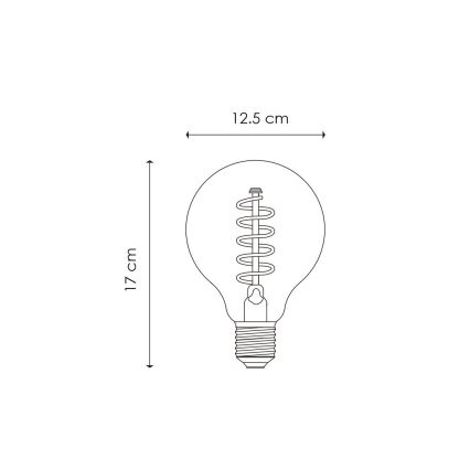 LED himmennettävä lamppu VINTAGE EDISON G125 E27/4W/230V 2200K