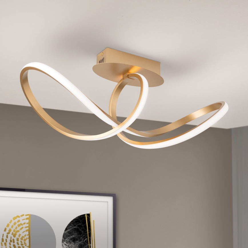 LED-himmennyskattokruunu CIRCUS LED/30W/230V kulta