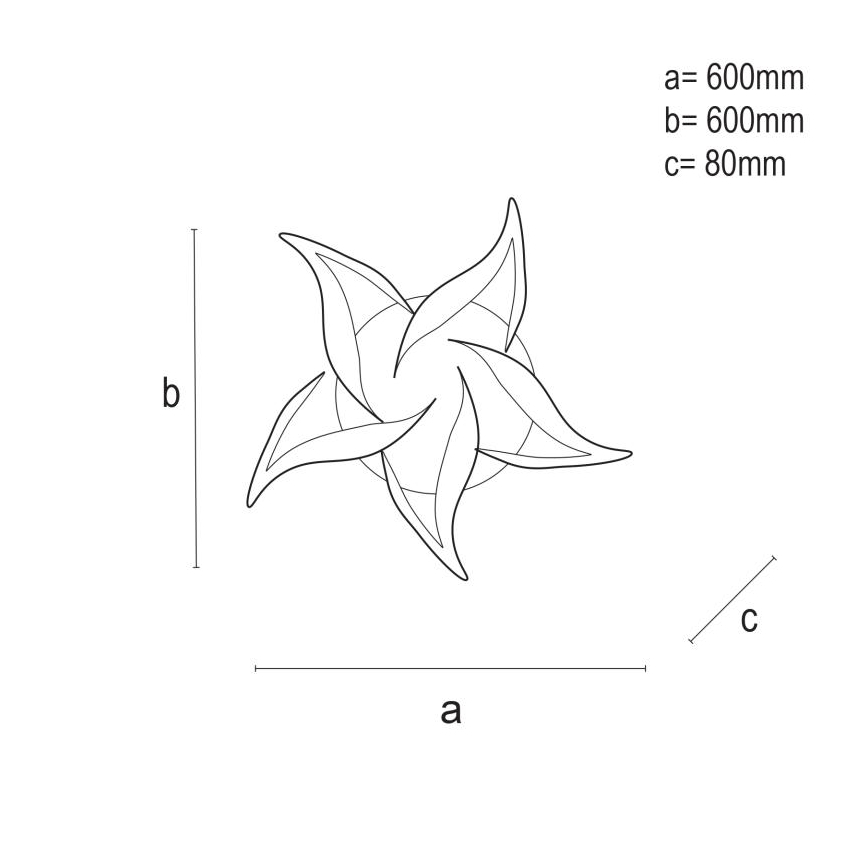 LED-himmennyskattokruunu LED/100W/230V 3000-6500K + kauko-ohjaus