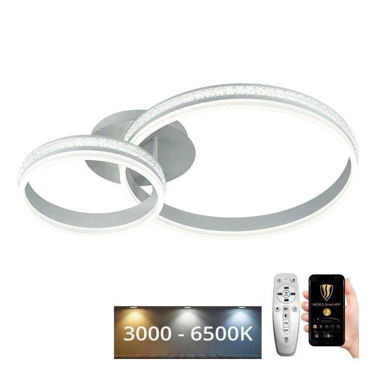 LED-himmennyskattokruunu LED/110W/230V 3000-6500K + kauko-ohjaus