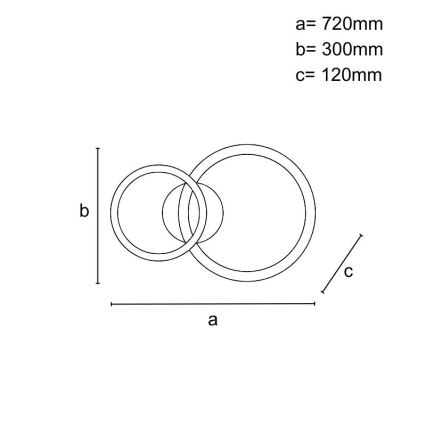 LED-himmennyskattokruunu LED/110W/230V 3000-6500K + kauko-ohjaus