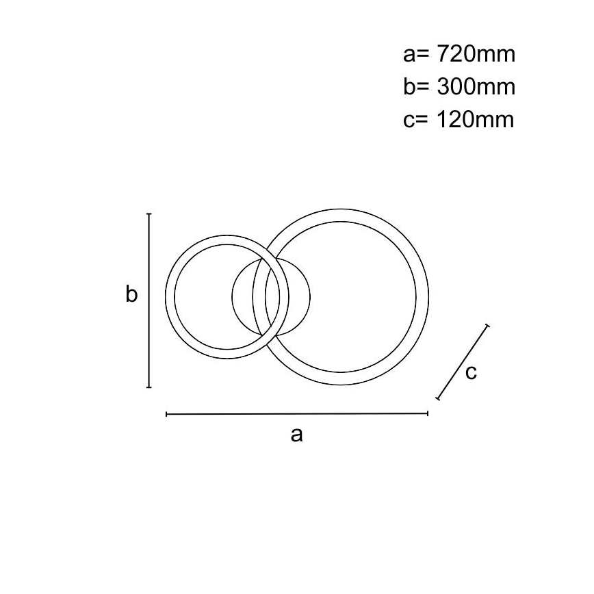LED-himmennyskattokruunu LED/110W/230V 3000-6500K + kauko-ohjaus