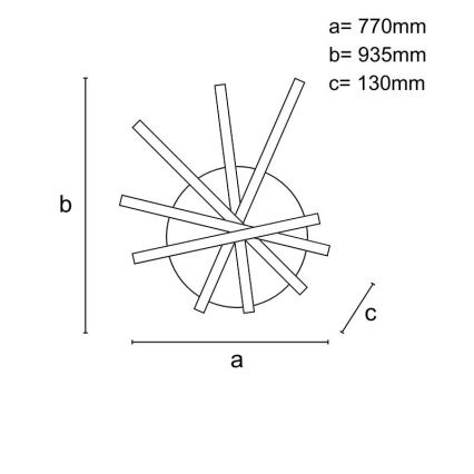 LED-himmennyskattokruunu LED/120W/230V 3000-6500K + kauko-ohjaus