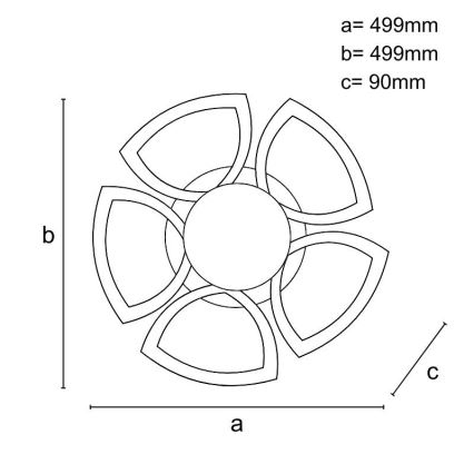 LED-himmennyskattokruunu LED/145W/230V 3000-6500K + kauko-ohjaus