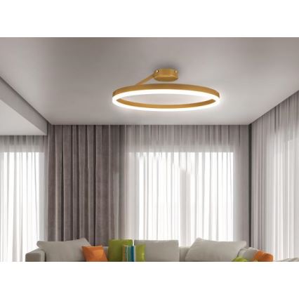 LED-himmennyskattokruunu LED/40W/230V 3000-6500K kulta + kauko-ohjaus