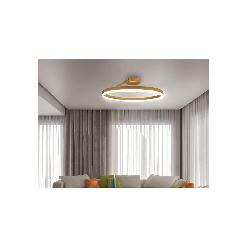 LED-himmennyskattokruunu LED/40W/230V 3000-6500K kulta + kauko-ohjaus
