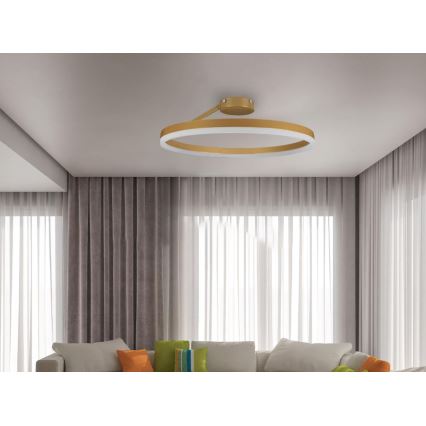 LED-himmennyskattokruunu LED/40W/230V 3000-6500K kulta + kauko-ohjaus