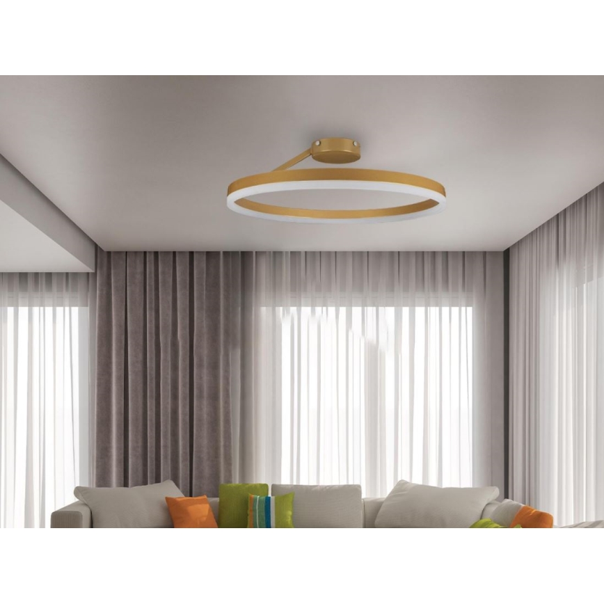 LED-himmennyskattokruunu LED/40W/230V 3000-6500K kulta + kauko-ohjaus