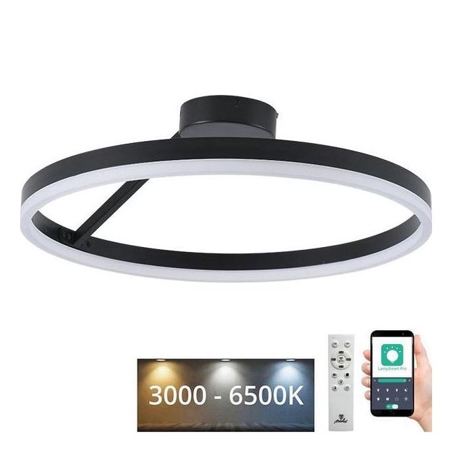LED-himmennyskattokruunu LED/40W/230V 3000-6500K musta + kauko-ohjaus