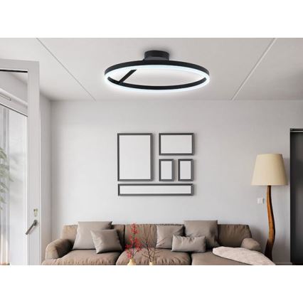 LED-himmennyskattokruunu LED/40W/230V 3000-6500K musta + kauko-ohjaus