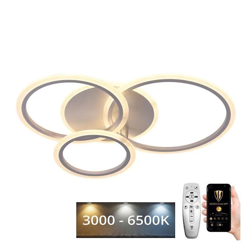 LED-himmennyskattokruunu LED/40W/230V 3000-6500K valkoinen + kauko-ohjaus