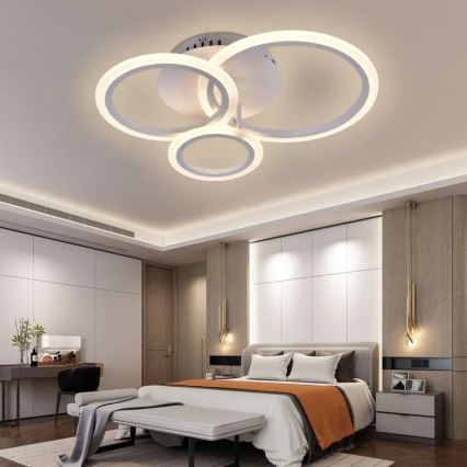 LED-himmennyskattokruunu LED/40W/230V 3000-6500K valkoinen + kauko-ohjaus