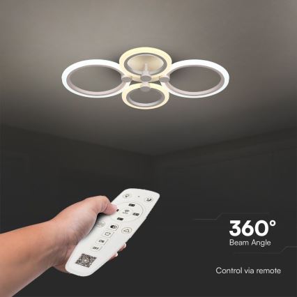 LED-himmennyskattokruunu LED/45W/230V 3000-6500K + kauko-ohjaus