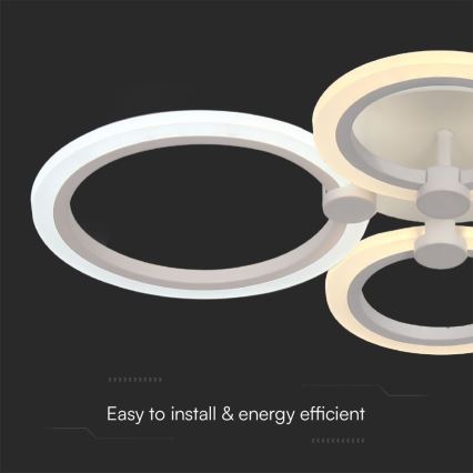 LED-himmennyskattokruunu LED/45W/230V 3000-6500K + kauko-ohjaus