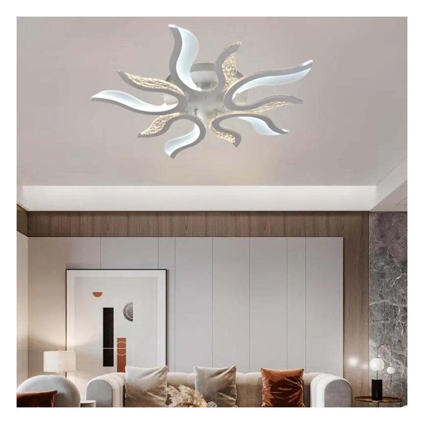 LED-himmennyskattokruunu LED/65W/230V 3000-6500K valkoinen + kauko-ohjaus