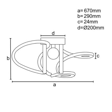 LED-himmennyskattokruunu LED/70W/230V 3000-6500K + kauko-ohjaus