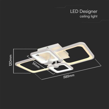 LED-himmennyskattokruunu LED/70W/230V 3000-6500K + kauko-ohjaus