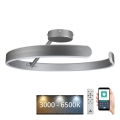 LED-himmennyskattokruunu LED/72W/230V 3000-6500K mattakromi + kauko-ohjaus
