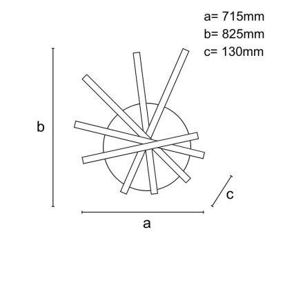 LED-himmennyskattokruunu LED/75W/230V 3000-6500K + kauko-ohjaus
