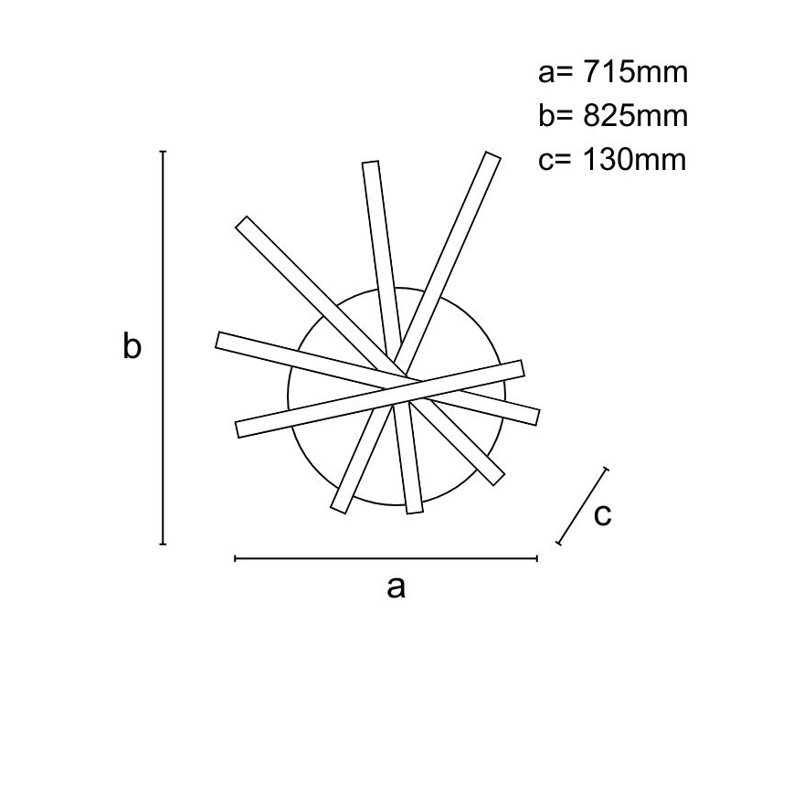 LED-himmennyskattokruunu LED/75W/230V 3000-6500K + kauko-ohjaus