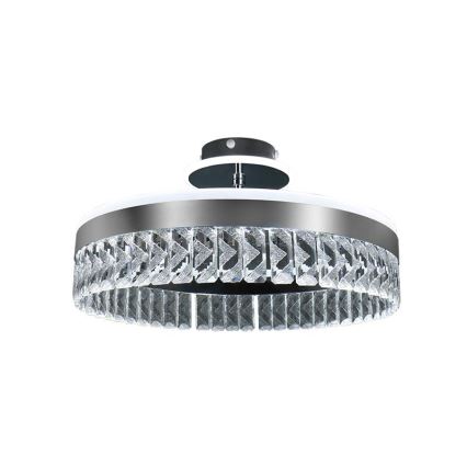 LED Himmennettävä pinta-asennettava kristallikruunu LED/75W/230V 3000-6500K mattakromi + kauko-ohjaus