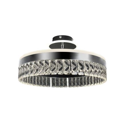 LED Himmennettävä pinta-asennettava kristallikruunu LED/75W/230V 3000-6500K mattakromi + kauko-ohjaus