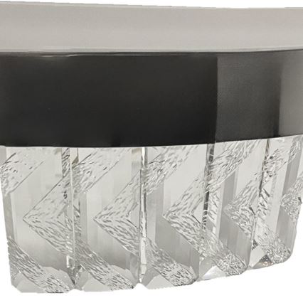 LED Himmennettävä pinta-asennettava kristallikruunu LED/75W/230V 3000-6500K mattakromi + kauko-ohjaus