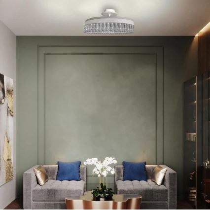 LED Himmennettävä kristalli kiinteä kattokruunu LED/75W/230V 3000-6500K valkoinen + kauko-ohjaus