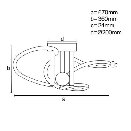 LED-himmennyskattokruunu LED/80W/230V 3000-6500K + kauko-ohjaus