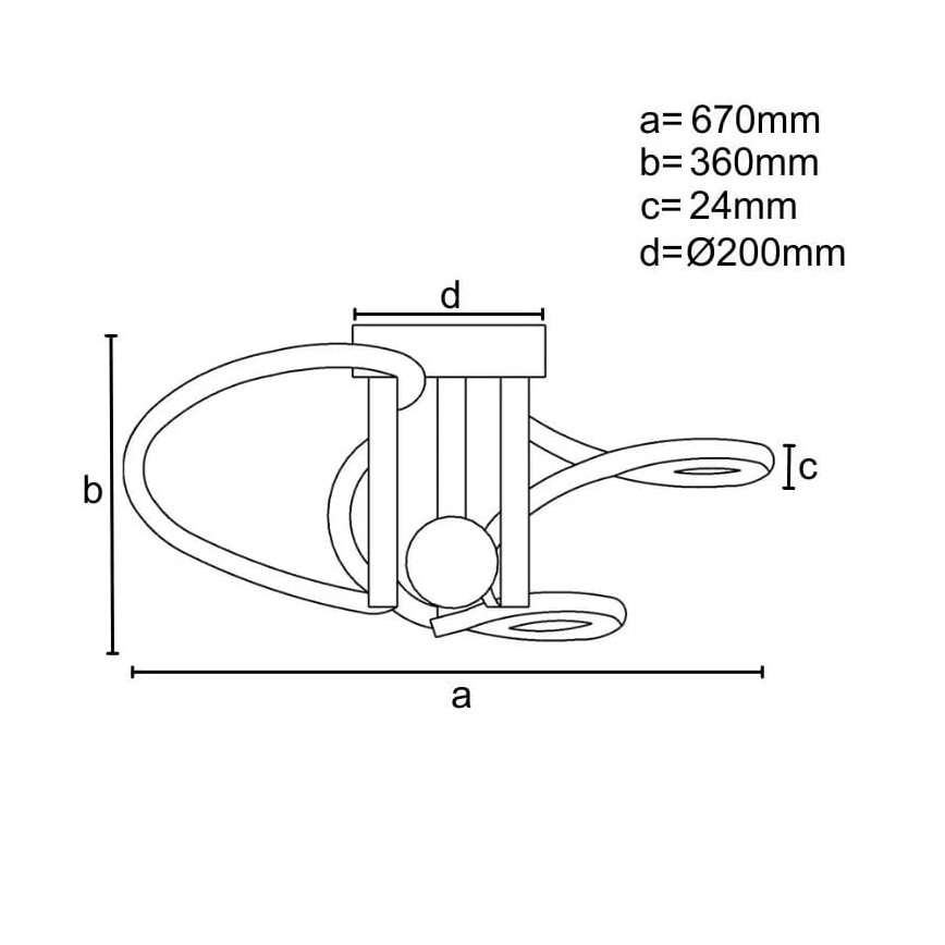LED-himmennyskattokruunu LED/80W/230V 3000-6500K + kauko-ohjaus